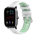 For Amazfit GTS 2E 20mm Cross Texture Two Color Silicone Steel Buckle Watch Band(White+Teal) - Watch Bands by PMC TechLife | Online Shopping South Africa | PMC TechLife | Buy Now Pay Later Mobicred