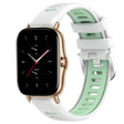 For Amazfit GTS 2 Mini 20mm Cross Texture Two Color Silicone Steel Buckle Watch Band(White+Teal) - Watch Bands by PMC TechLife | Online Shopping South Africa | PMC TechLife | Buy Now Pay Later Mobicred