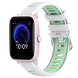 For Amazfit GTR 42MM 20mm Cross Texture Two Color Silicone Steel Buckle Watch Band(White+Teal) - Watch Bands by PMC TechLife | Online Shopping South Africa | PMC TechLife | Buy Now Pay Later Mobicred