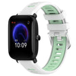 For Amazfit Pop Pro 20mm Cross Texture Two Color Silicone Steel Buckle Watch Band(White+Teal) - Watch Bands by PMC TechLife | Online Shopping South Africa | PMC TechLife | Buy Now Pay Later Mobicred