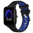 For Amazfit Pop Pro 20mm Cross Texture Two Color Silicone Steel Buckle Watch Band(Black+Blue) - Watch Bands by PMC TechLife | Online Shopping South Africa | PMC TechLife | Buy Now Pay Later Mobicred
