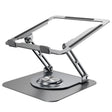 D147 Foldable 360 Degree Rotating Laptop Lifting Bracket Aluminum Alloy Notebook Desktop Stand(Gray) - Laptop Stand by PMC TechLife | Online Shopping South Africa | PMC TechLife | Buy Now Pay Later Mobicred