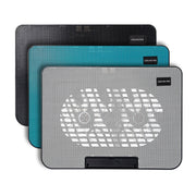 N99 USB Dual Fan Hollow Carved Design Heat Dissipation Laptop Cooling Pad(Black)