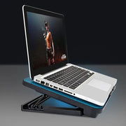 N99 USB Dual Fan Hollow Carved Design Heat Dissipation Laptop Cooling Pad(Black)