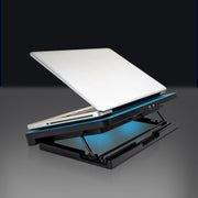 N99 USB Dual Fan Hollow Carved Design Heat Dissipation Laptop Cooling Pad(Black)