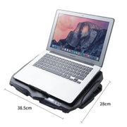 S18 Aluminum Four Fans Gaming Laptop Cooling Pad Foldable Holder with Wind Speed Display(Red)