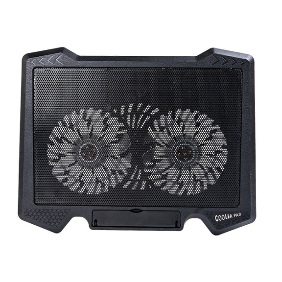 S200 Dual Silent Cooling Fan Portable Slim Notebook Cooling Pad for Laptop(Black)