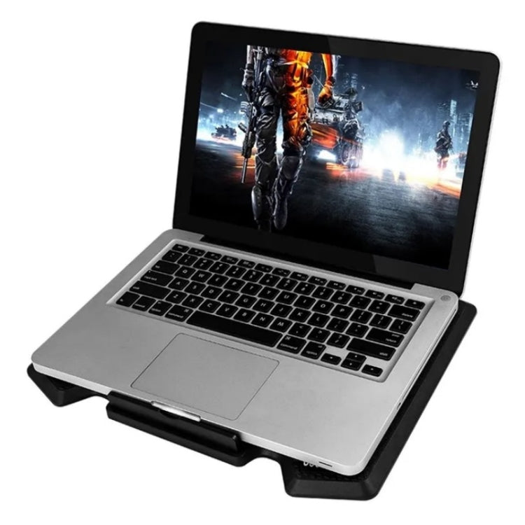 S200 Dual Silent Cooling Fan Portable Slim Notebook Cooling Pad for Laptop(Blue)