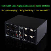 B033 3 Input To 3 Output Fully Balanced XLR Signal Passive Stereo Selector Switch Switcher