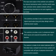 B033 3 Input To 3 Output Fully Balanced XLR Signal Passive Stereo Selector Switch Switcher