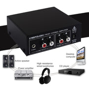 B022 Pre-Stereo Signal Amplifier Volume Booster Headphones Active Speaker Preamp Audio Amplifier