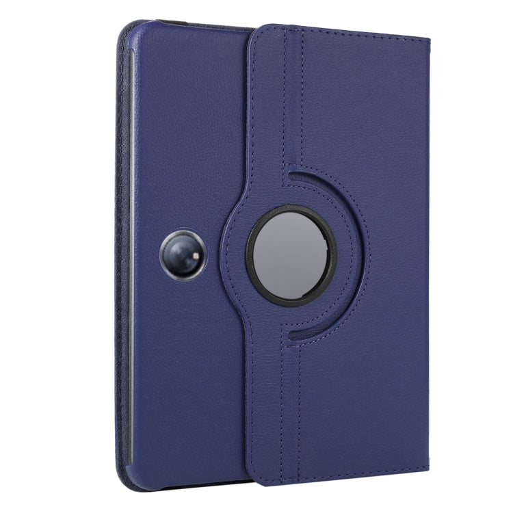 For OnePlus Pad / OPPO Pad 2 ENKAY 360 Degree Rotation Stand Litchi Leather Smart Tablet Case(Dark Blue)