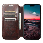 For iPhone 13 Pro Suteni J05 Leather Magnetic Magsafe Phone Case(Brown)