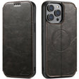 For iPhone 14 Plus Suteni J05 Leather Magnetic Magsafe Phone Case(Black) - iPhone 14 Plus Cases by Suteni | Online Shopping South Africa | PMC TechLife | Buy Now Pay Later Mobicred