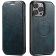 For iPhone 14 Plus Suteni J05 Leather Magnetic Magsafe Phone Case(Blue) - iPhone 14 Plus Cases by Suteni | Online Shopping South Africa | PMC TechLife | Buy Now Pay Later Mobicred