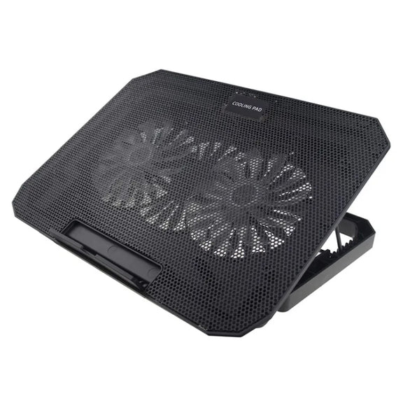 N11 USB Port 8-Gear Adjustable Height Dual Mute Fan Desktop Laptop Cooling Stand