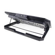 N11 USB Port 8-Gear Adjustable Height Dual Mute Fan Desktop Laptop Cooling Stand