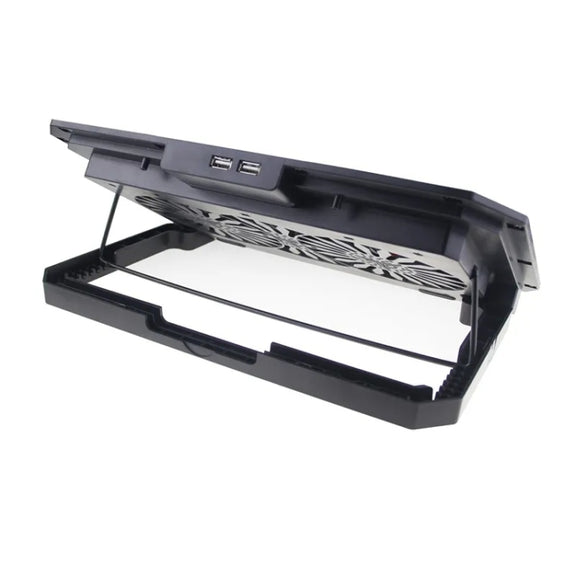 N11 USB Port 8-Gear Adjustable Height Dual Mute Fan Desktop Laptop Cooling Stand