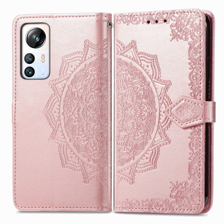 For Blackview A85 Mandala Flower Embossed Leather Phone Case(Rose Gold)