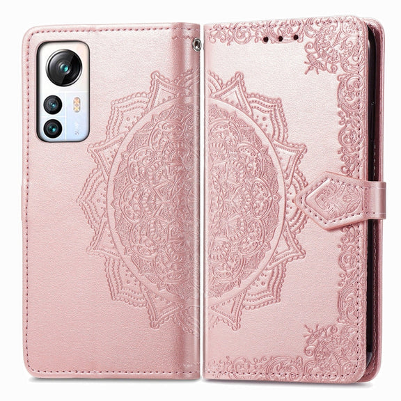 For Blackview A85 Mandala Flower Embossed Leather Phone Case(Rose Gold)