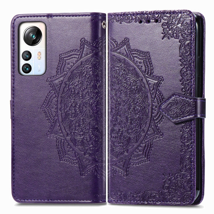 For Blackview A85 Mandala Flower Embossed Leather Phone Case(Purple)