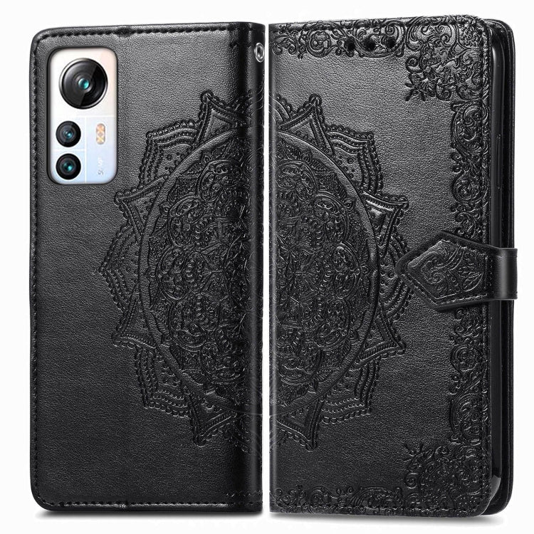 For Blackview A85 Mandala Flower Embossed Leather Phone Case(Black)
