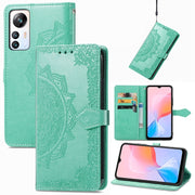 For Blackview A85 Mandala Flower Embossed Leather Phone Case(Green)