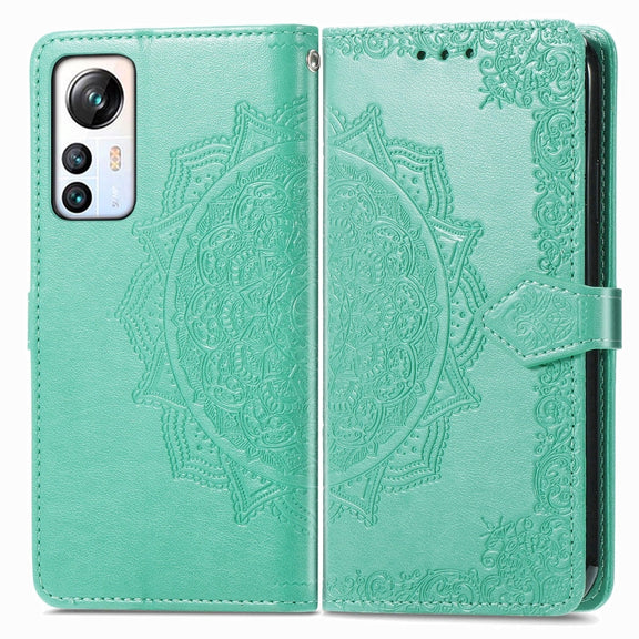 For Blackview A85 Mandala Flower Embossed Leather Phone Case(Green)
