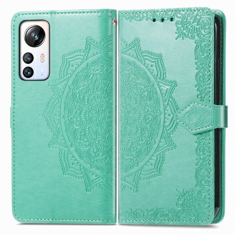 For Blackview A85 Mandala Flower Embossed Leather Phone Case(Green)