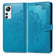 For Blackview A85 Mandala Flower Embossed Leather Phone Case(Blue)
