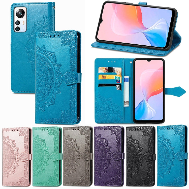For Blackview A85 Mandala Flower Embossed Leather Phone Case(Rose Gold)