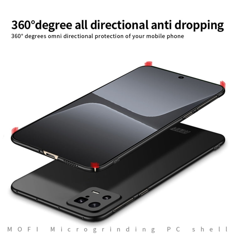 For Xiaomi 13 MOFI Frosted Ultra-thin PC Hard Case(Black)