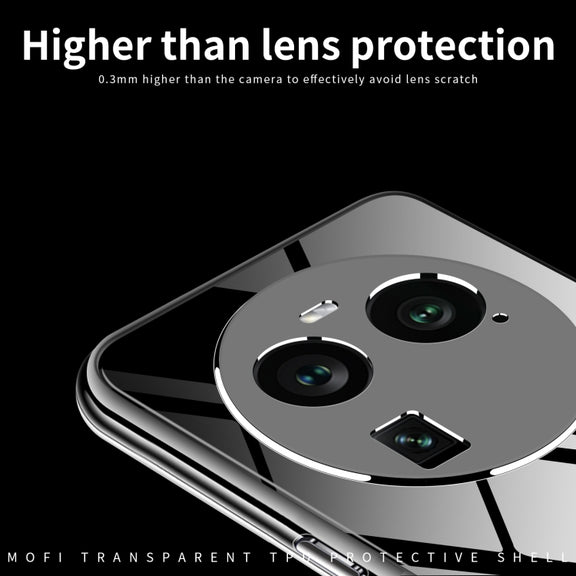 For OPPO Find X6 MOFI Ming Series Ultra-thin TPU Phone Case(Transparent)