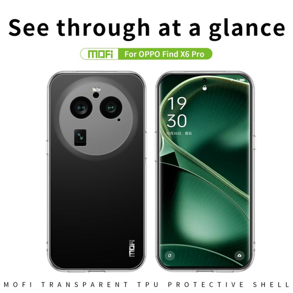 For OPPO Find X6 Pro MOFI Ming Series Ultra-thin TPU Phone Case(Transparent)