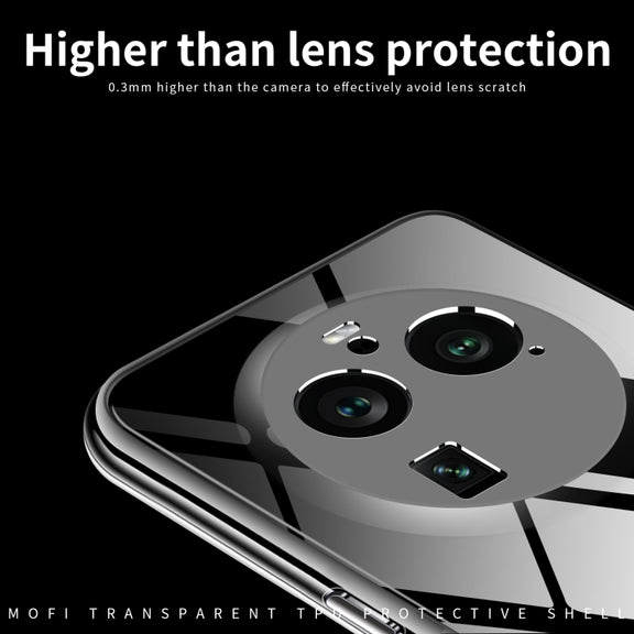 For OPPO Find X6 Pro MOFI Ming Series Ultra-thin TPU Phone Case(Transparent)