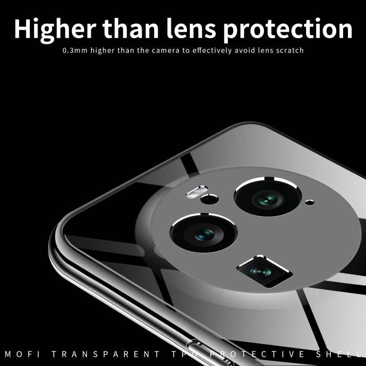 For OPPO Find X6 Pro MOFI Ming Series Ultra-thin TPU Phone Case(Transparent)