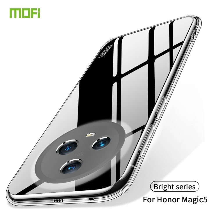 For Honor Magic5 MOFI Ming Series Ultra-thin TPU Phone Case(Transparent)