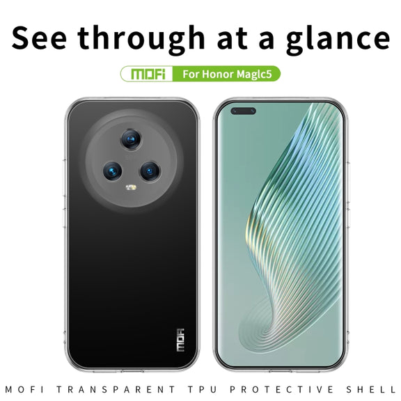 For Honor Magic5 MOFI Ming Series Ultra-thin TPU Phone Case(Transparent)