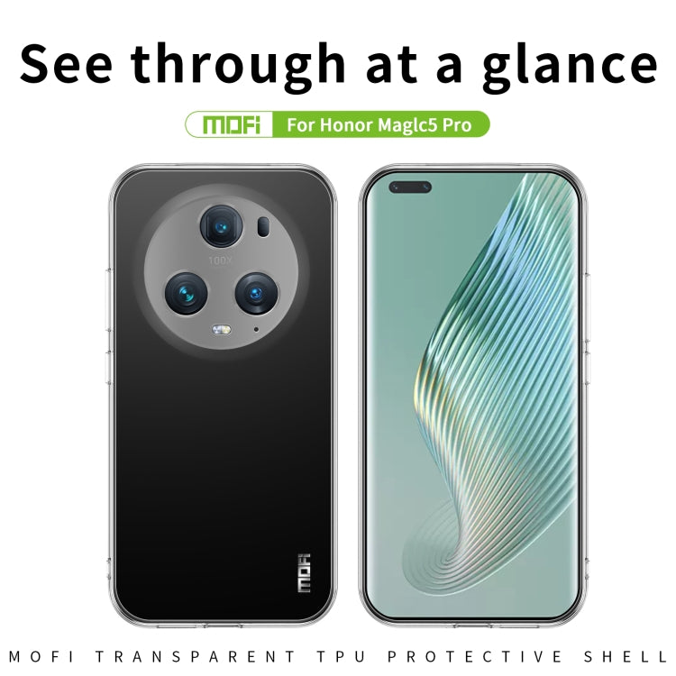 For Honor Magic5 Pro MOFI Ming Series Ultra-thin TPU Phone Case(Transparent)