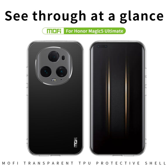 For Honor Magic5 Ultimate MOFI Ming Series Ultra-thin TPU Phone Case(Transparent)
