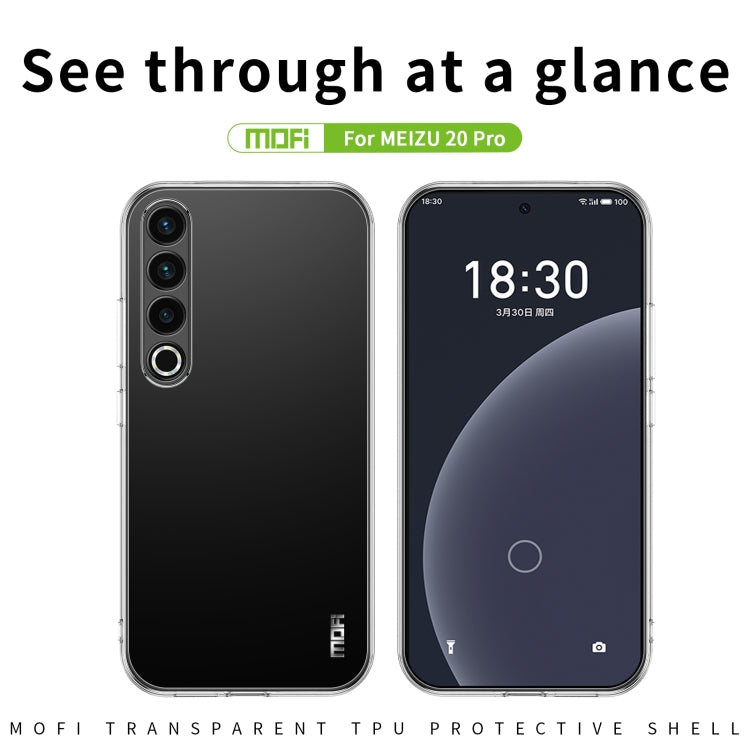 For Meizu 20 Pro MOFI Ming Series Ultra-thin TPU Phone Case(Transparent)
