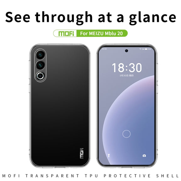 For Meizu 20 MOFI Ming Series Ultra-thin TPU Phone Case(Transparent)