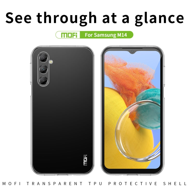For Samsung Galaxy M14 MOFI Ming Series Ultra-thin TPU Phone Case(Transparent)