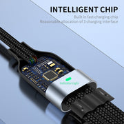 ENKAY ENK-CB135 5-in-1 65W USB-A & USB-C to 8 Pin / Type-C / Micro USB Multifunctional Charging Cable with Indicator Light, Cable Length:2m