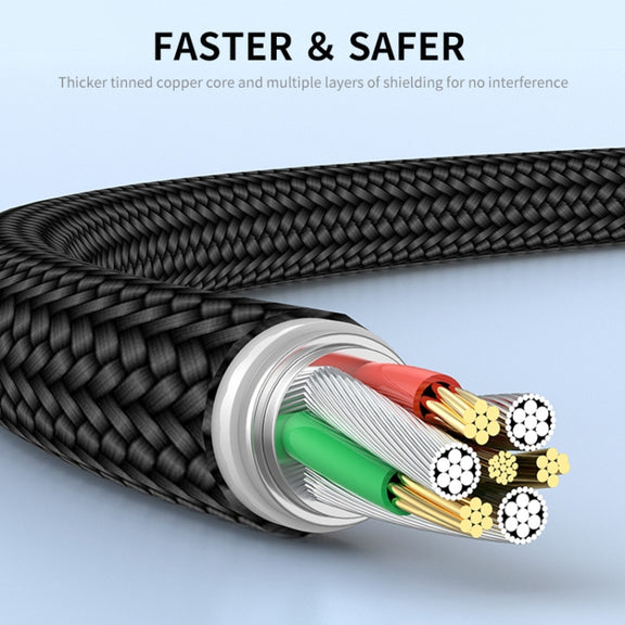 ENKAY ENK-CB135 5-in-1 65W USB-A & USB-C to 8 Pin / Type-C / Micro USB Multifunctional Charging Cable with Indicator Light, Cable Length:2m