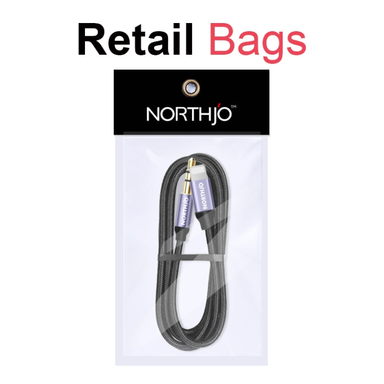 NORTHJO LTM03 8 Pin to 3.5mm Audio AUX Jack Cable, Length:1.5m