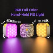 TV-6RGB Hand-Held TOFU 6W Fill Light Mini Portable RGB LED Video Light