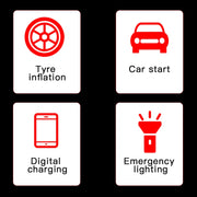 Ai8 Portable Multifunctional LCD Screen Emergency Power Supply 12V Car Start Air Pump(Red)