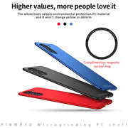 For Samsung Galaxy S23+ 5G PINWUYO Magnetic Magsafe Frosted PC Ultra-thin Hard Phone Case(Blue)