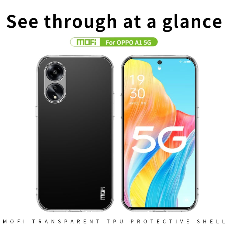 For OPPO A1 5G MOFI Ming Series Ultra-thin TPU Phone Case(Transparent)